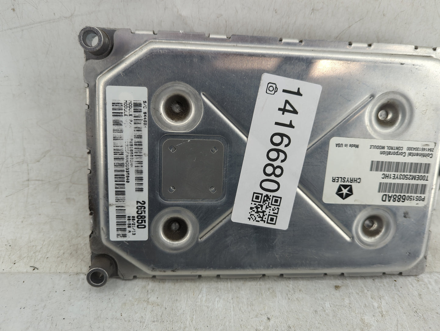 2013 Dodge Dart PCM Engine Control Computer ECU ECM PCU OEM P/N:P05150688AD Fits OEM Used Auto Parts - Oemusedautoparts1.com