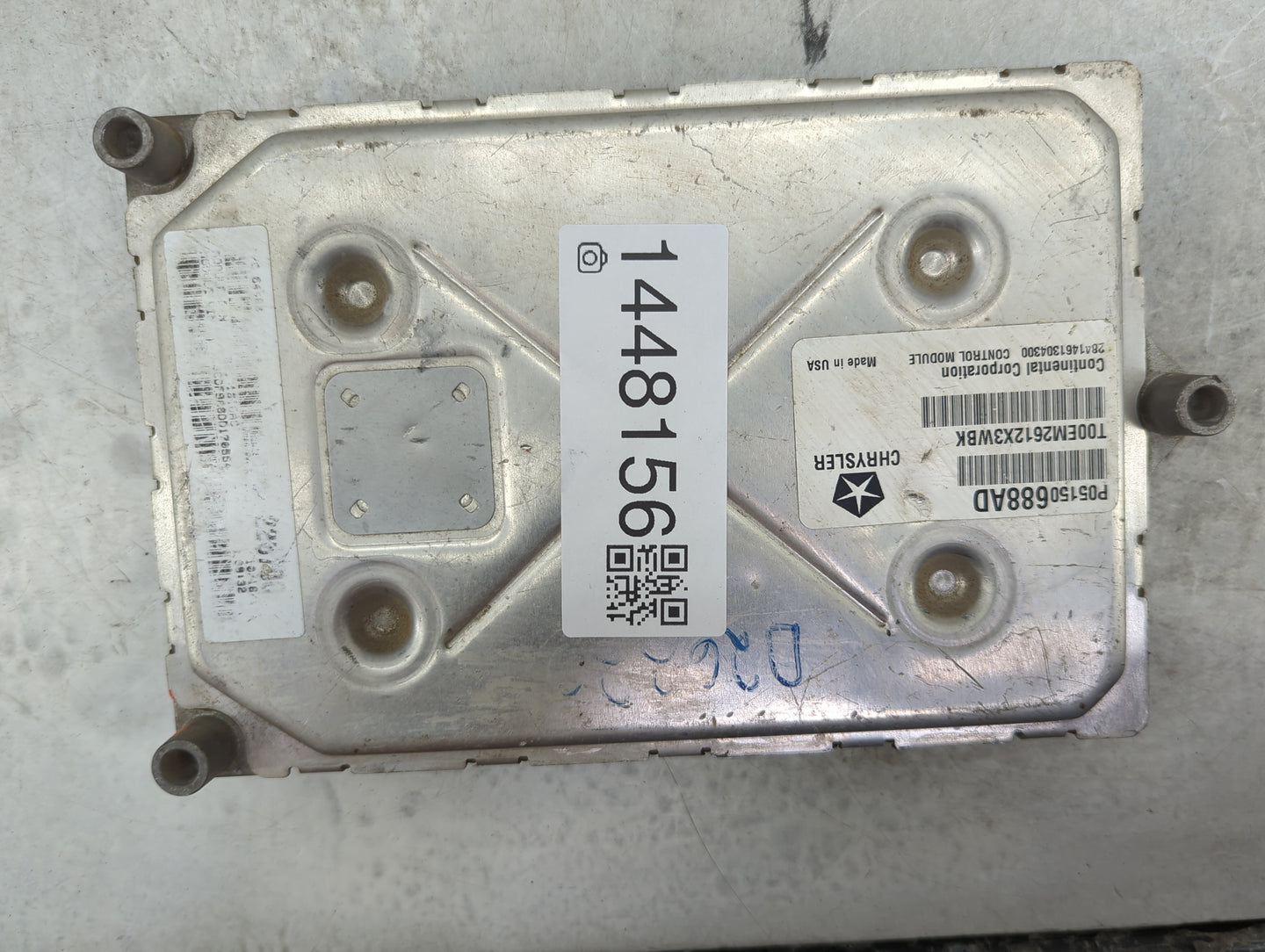 2013 Dodge Dart PCM Engine Control Computer ECU ECM PCU OEM P/N:P05150688AD T00EM2612X3WBK Fits OEM Used Auto Parts - Oemuse