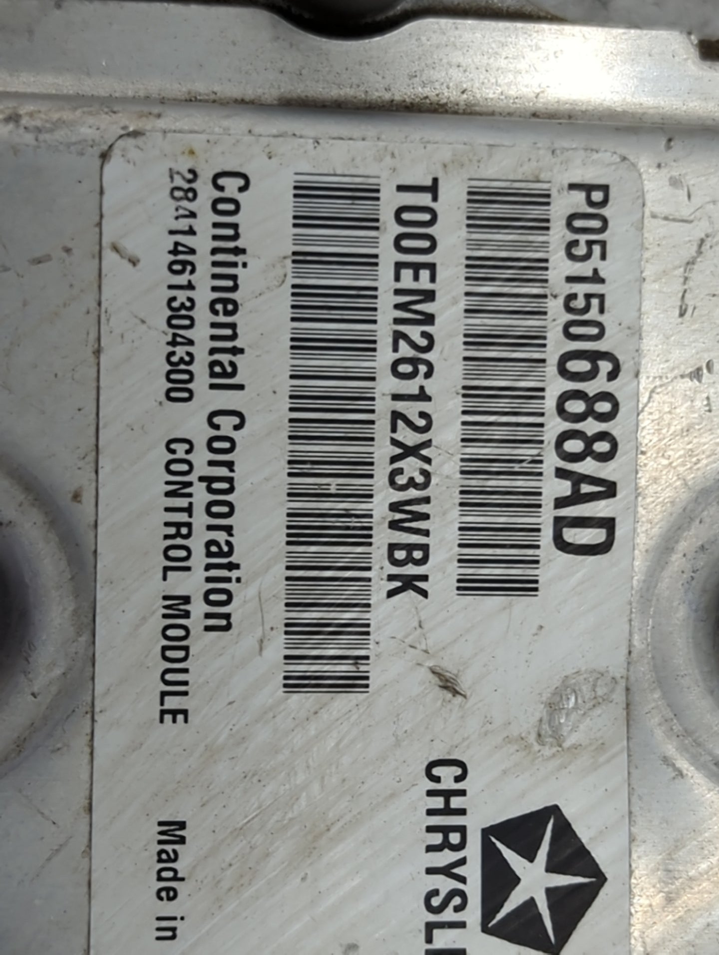 2013 Dodge Dart PCM Engine Control Computer ECU ECM PCU OEM P/N:P05150688AD T00EM2612X3WBK Fits OEM Used Auto Parts - Oemuse