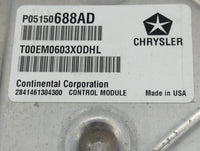 2013 Dodge Dart PCM Engine Control Computer ECU ECM PCU OEM P/N:P05150688AD P68141810AF Fits OEM Used Auto Parts - Oemusedau