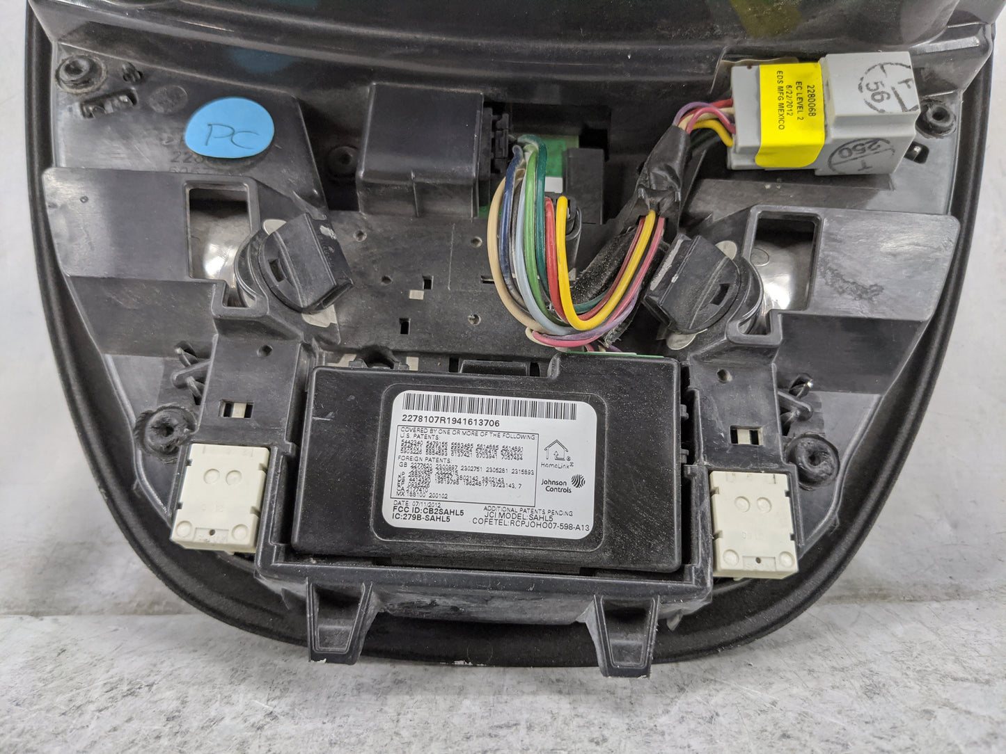 2013 Dodge Dart Overhead Roof Console Black - Oemusedautoparts1.com