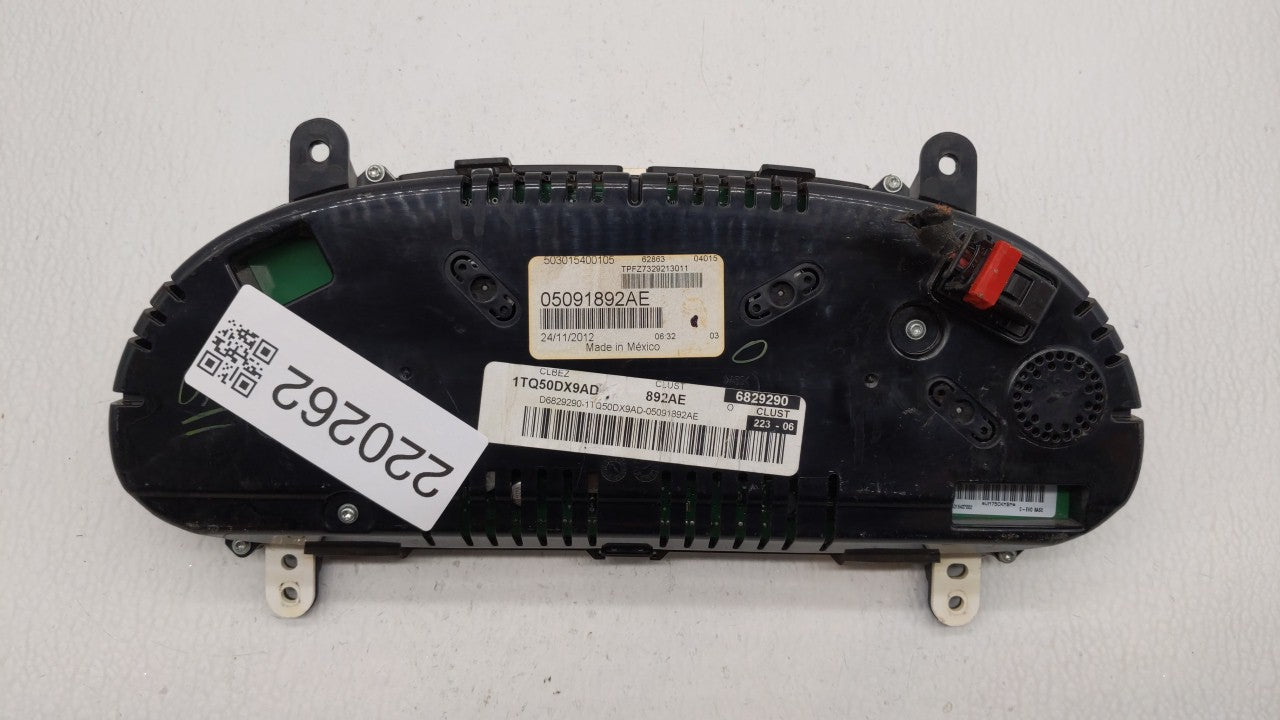2013 Dodge Dart Instrument Cluster Speedometer Gauges P/N:05091892AC 05091892AE, 56054660AB, 05091892AE Fits OEM Used Auto P