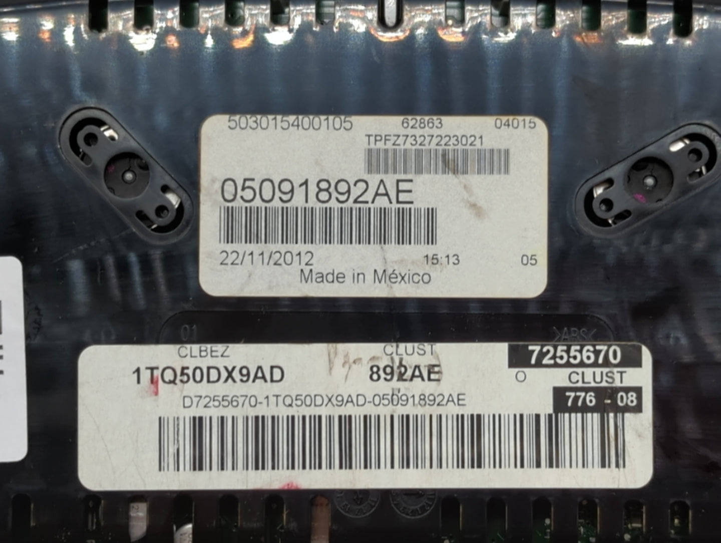 2013 Dodge Dart Instrument Cluster Speedometer Gauges P/N:05091892AE 56054660AA, 05091892AA Fits OEM Used Auto Parts - Oemus