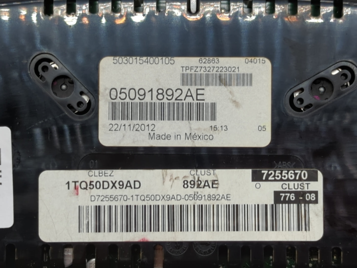 2013 Dodge Dart Instrument Cluster Speedometer Gauges P/N:05091892AE 56054660AA, 05091892AA Fits OEM Used Auto Parts - Oemus