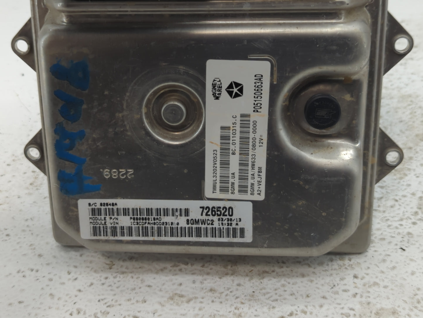 2013 Dodge Dart PCM Engine Control Computer ECU ECM PCU OEM P/N:P05150663AD P68141610AE, P05150688AD, P68185614AE Fits OEM U