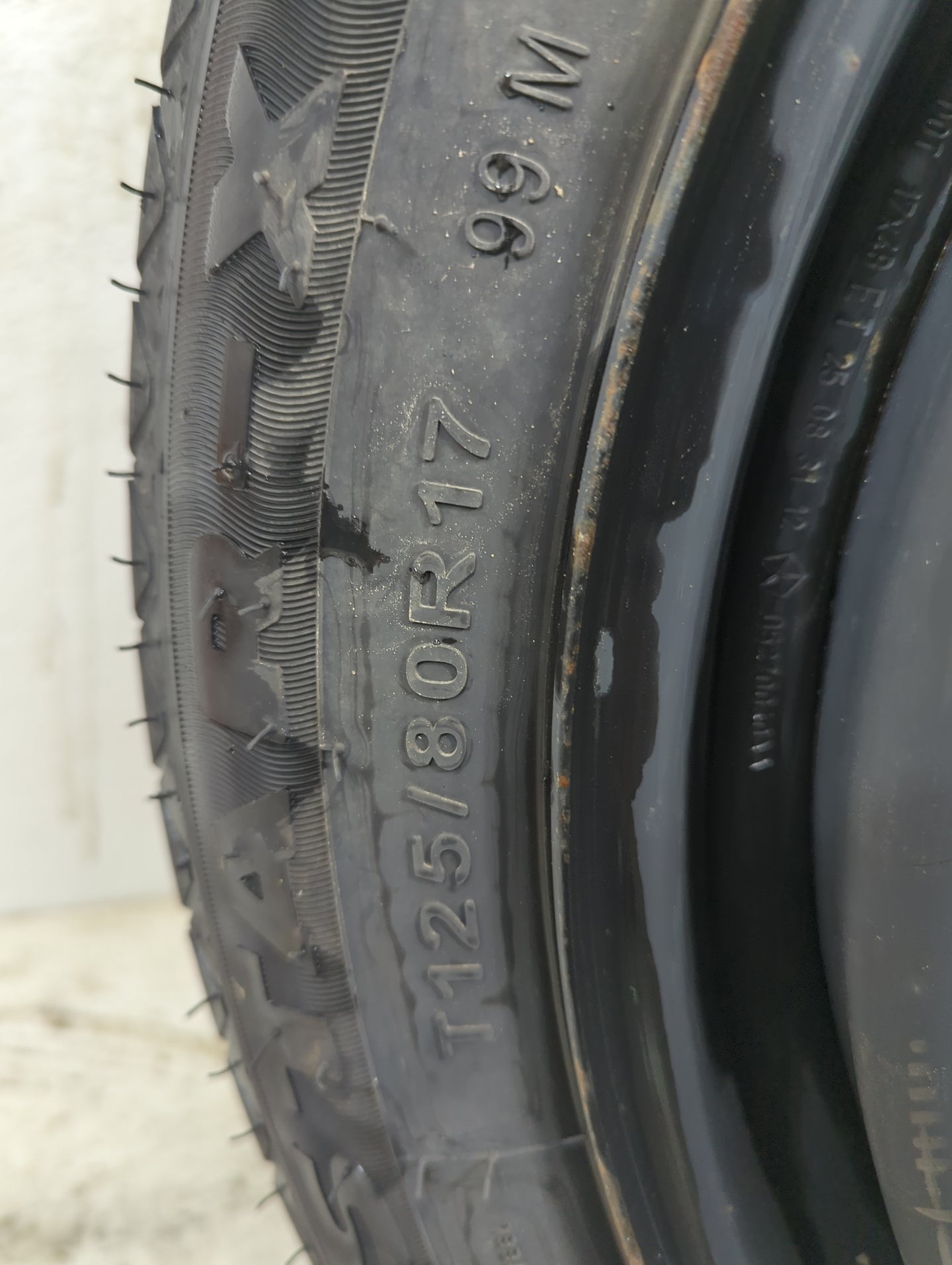 2013 Dodge Dart Spare Donut Tire Wheel Rim Oem - Oemusedautoparts1.com