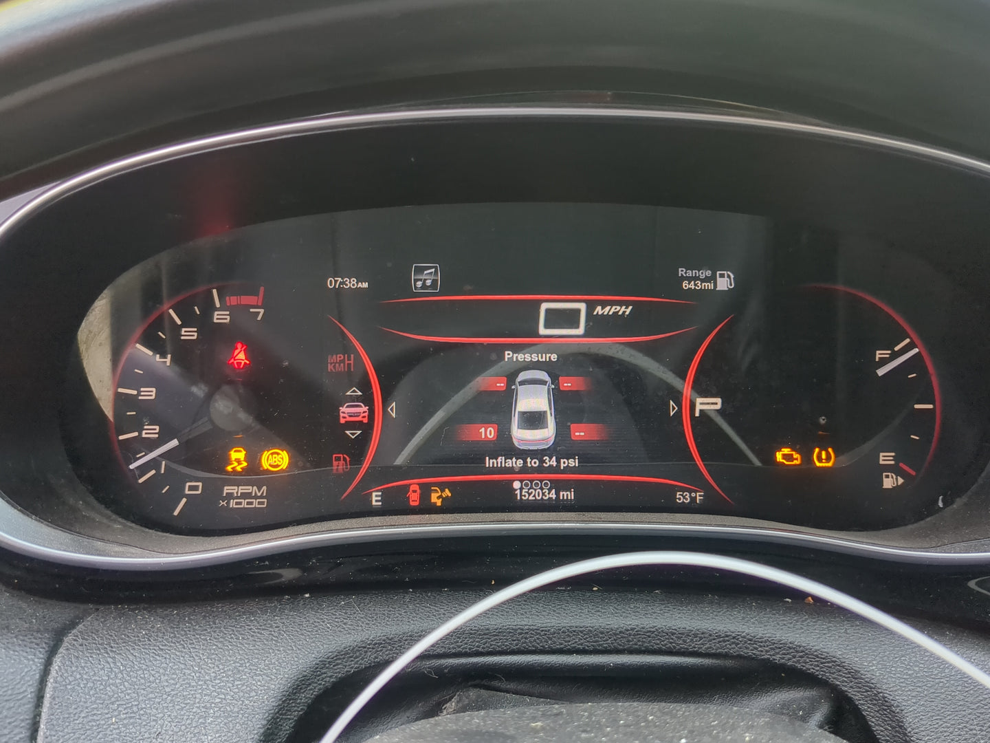 2013 Dodge Dart Instrument Cluster Speedometer Gauges Miles:152K Fits OEM Used Auto Parts - Oemusedautoparts1.com