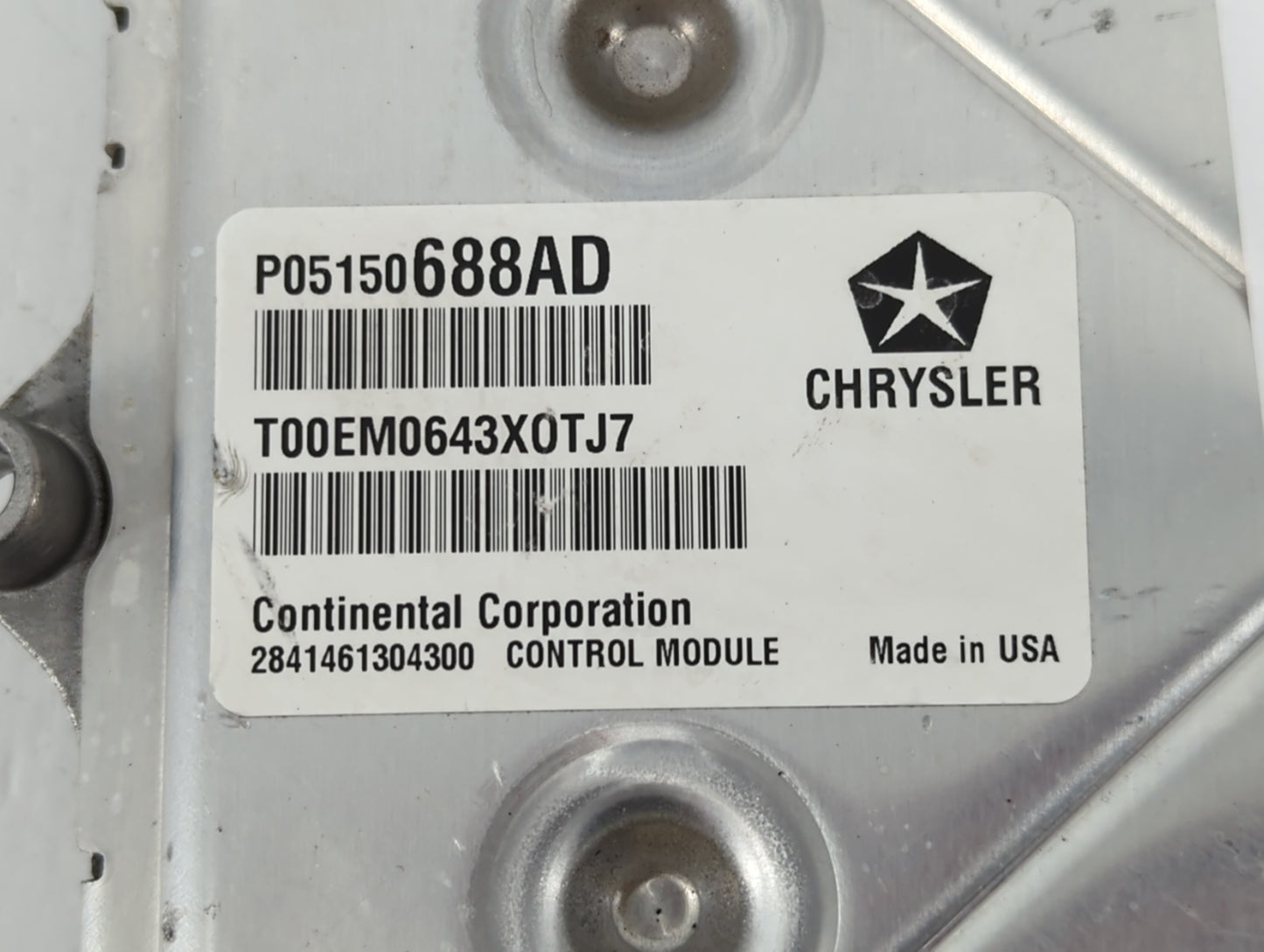 2013 Dodge Dart PCM Engine Control Computer ECU ECM PCU OEM P/N:P05150688AD Fits OEM Used Auto Parts - Oemusedautoparts1.com