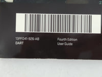 2013 Dodge Dart Owners Manual Book Guide P/N:13PF041-926-AB OEM Used Auto Parts - Oemusedautoparts1.com