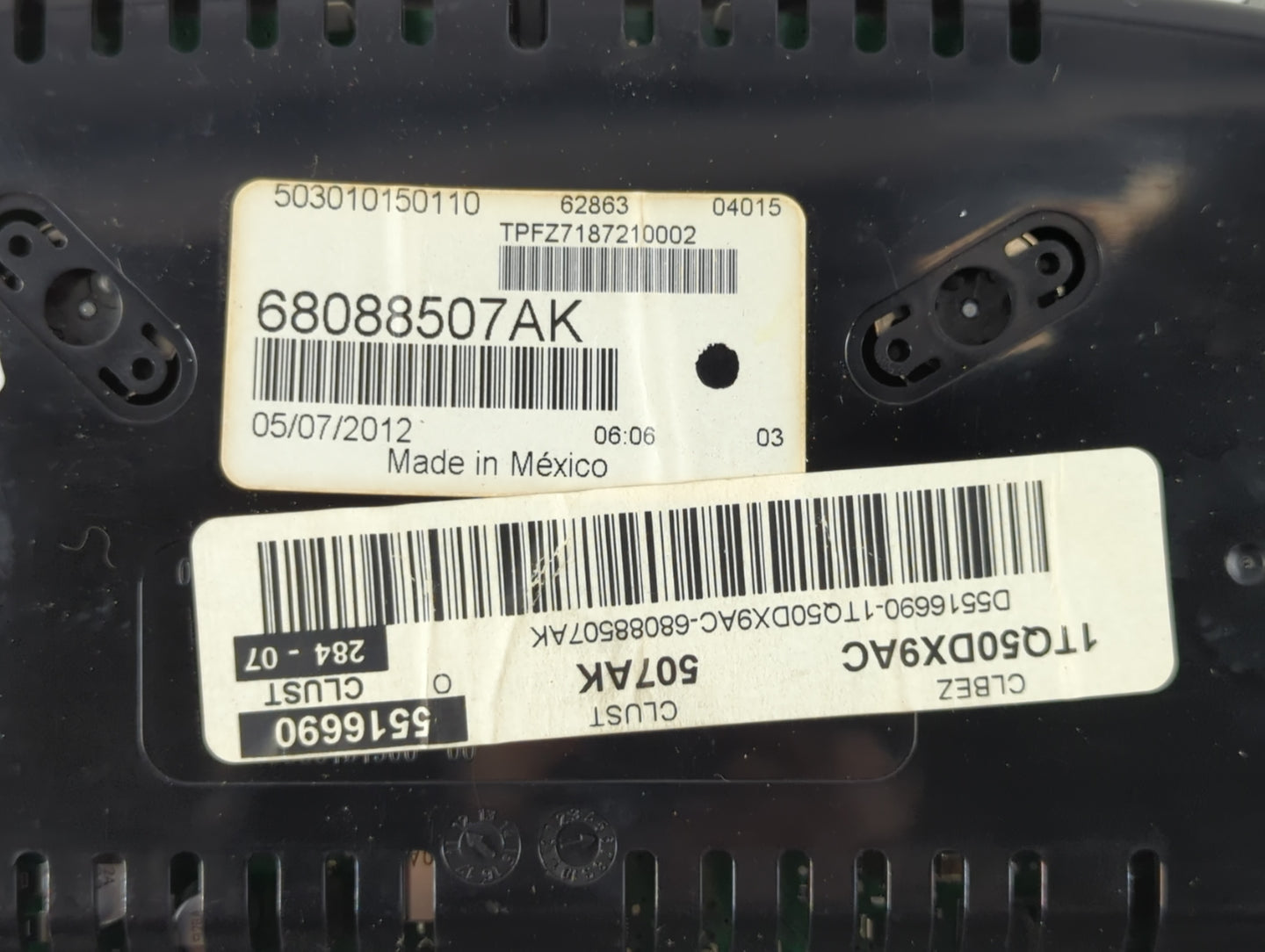 2013 Dodge Dart Instrument Cluster Speedometer Gauges P/N:68088507AK Fits OEM Used Auto Parts - Oemusedautoparts1.com