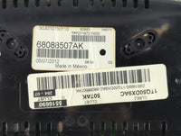 2013 Dodge Dart Instrument Cluster Speedometer Gauges P/N:68088507AK Fits OEM Used Auto Parts - Oemusedautoparts1.com
