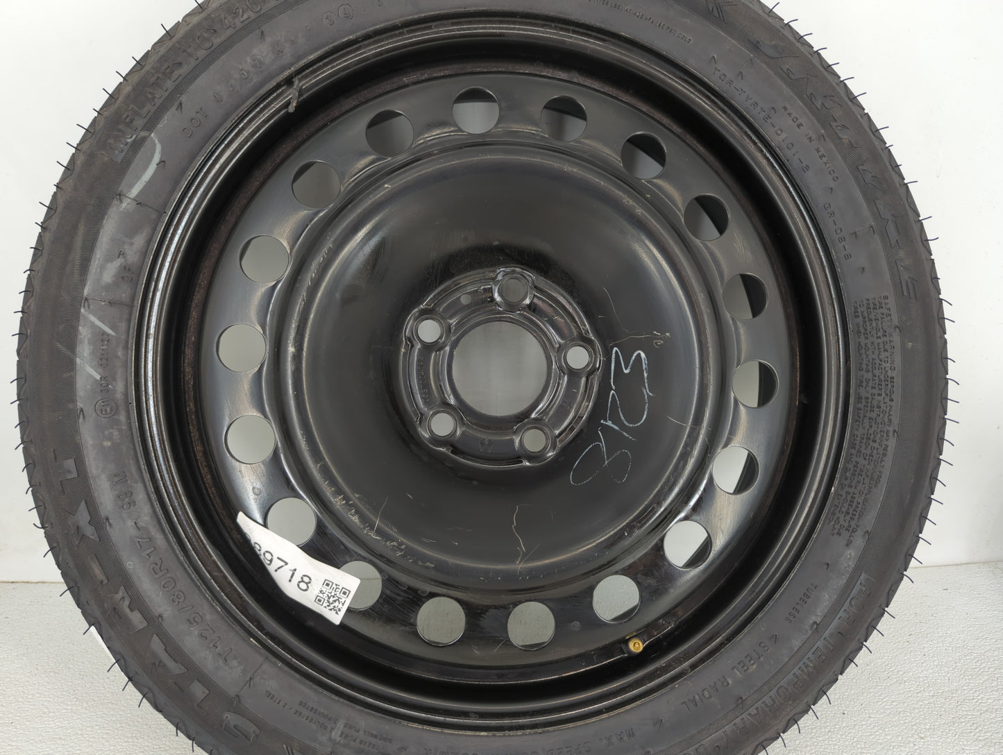 2013-2016 Dodge Dart Spare Donut Tire Wheel Rim Oem - Oemusedautoparts1.com