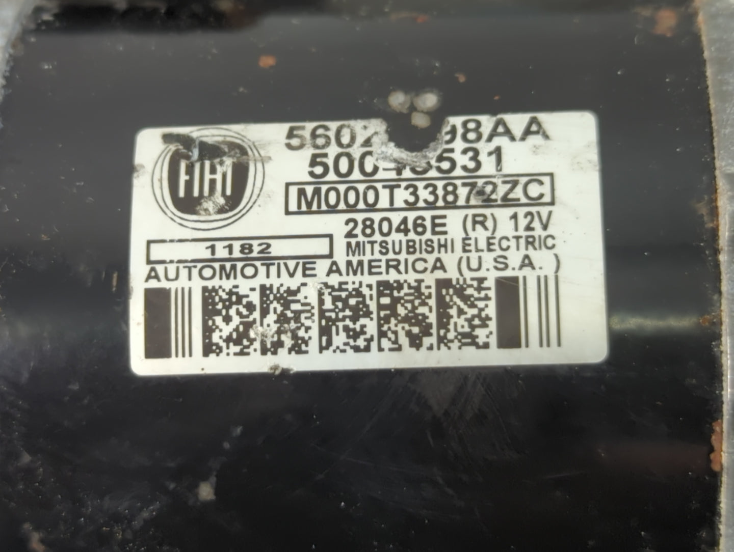 2013-2016 Dodge Dart Car Starter Motor Solenoid OEM P/N:M000T33872ZC Fits Fits 2013 2014 2015 2016 OEM Used Auto Parts - Oem