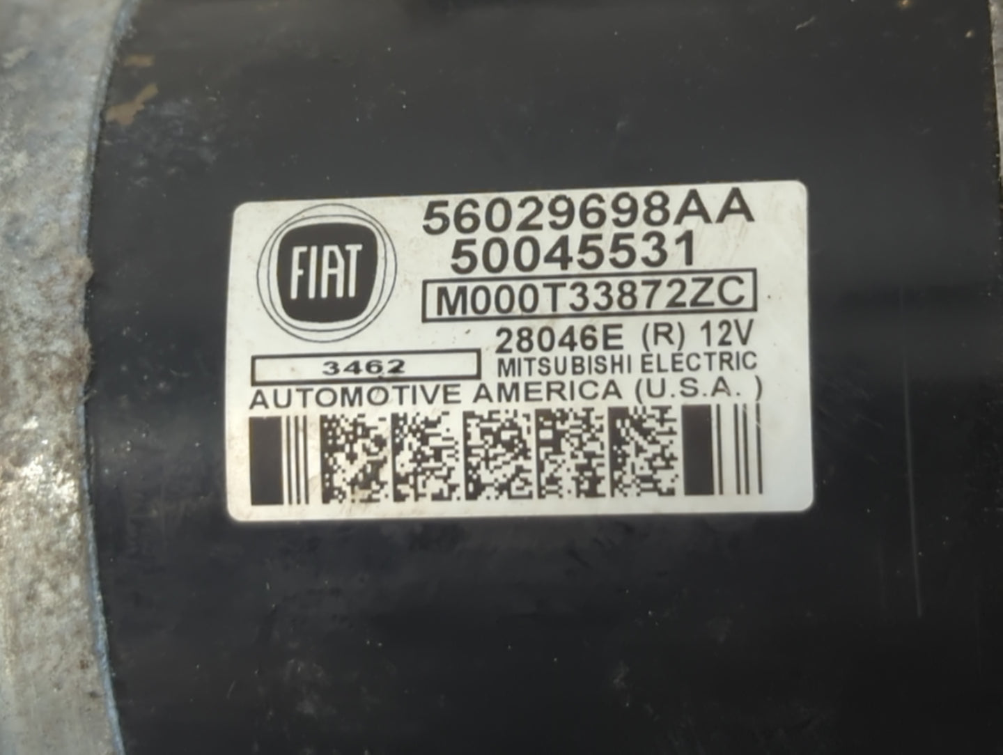 2013-2016 Dodge Dart Car Starter Motor Solenoid OEM P/N:M000T33872ZC 56029698AA Fits Fits 2013 2014 2015 2016 OEM Used Auto 