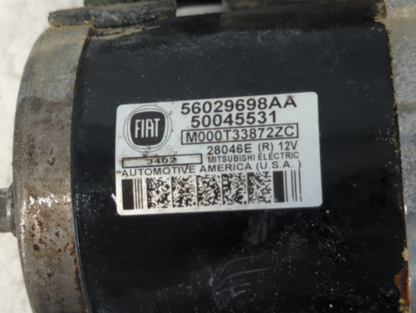 2013-2016 Dodge Dart Car Starter Motor Solenoid OEM P/N:M000T33872ZC 56029698AA Fits Fits 2013 2014 2015 2016 OEM Used Auto 