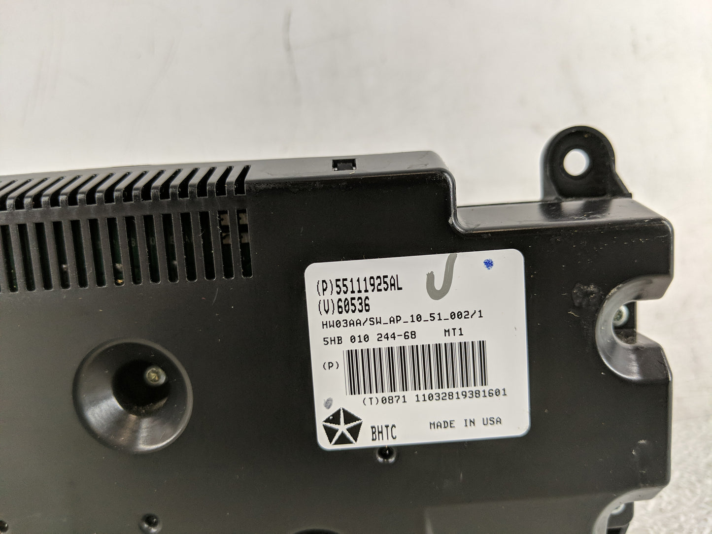 2011-2013 Dodge Durango Climate Control Module Temperature AC/Heater Replacement P/N:55111925AL Fits Fits 2011 2012 2013 OEM