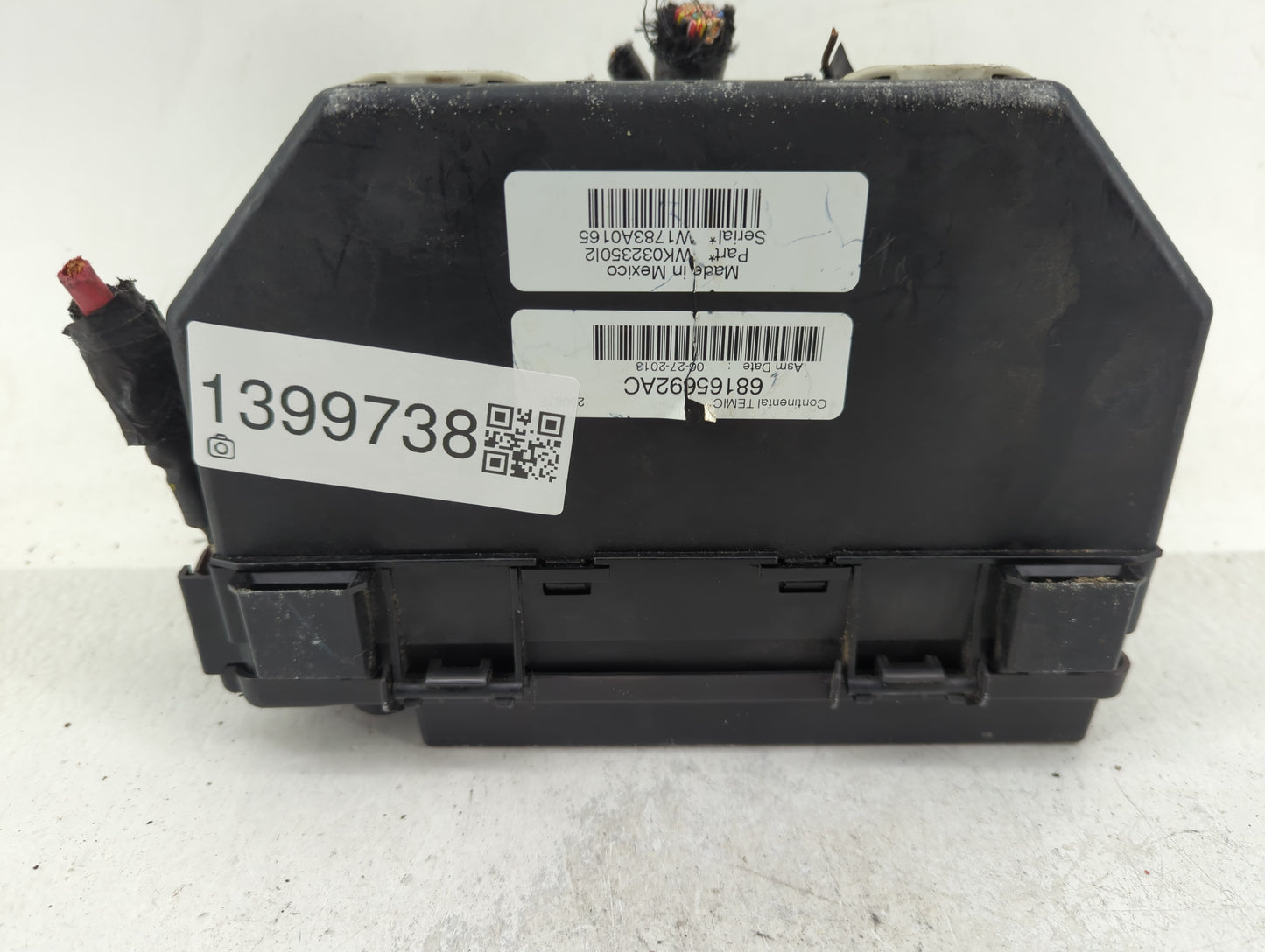 2013-2013 Dodge Durango Fusebox Fuse Box Relay Module Tipm 68165692ac - Oemusedautoparts1.com