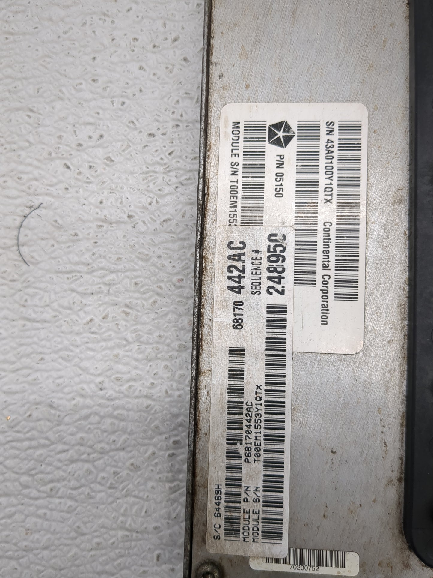 2012-2013 Dodge Durango PCM Engine Control Computer ECU ECM PCU OEM P/N:68170442AC P68170442AC, T00EM1553Y1QTX Fits Fits 201