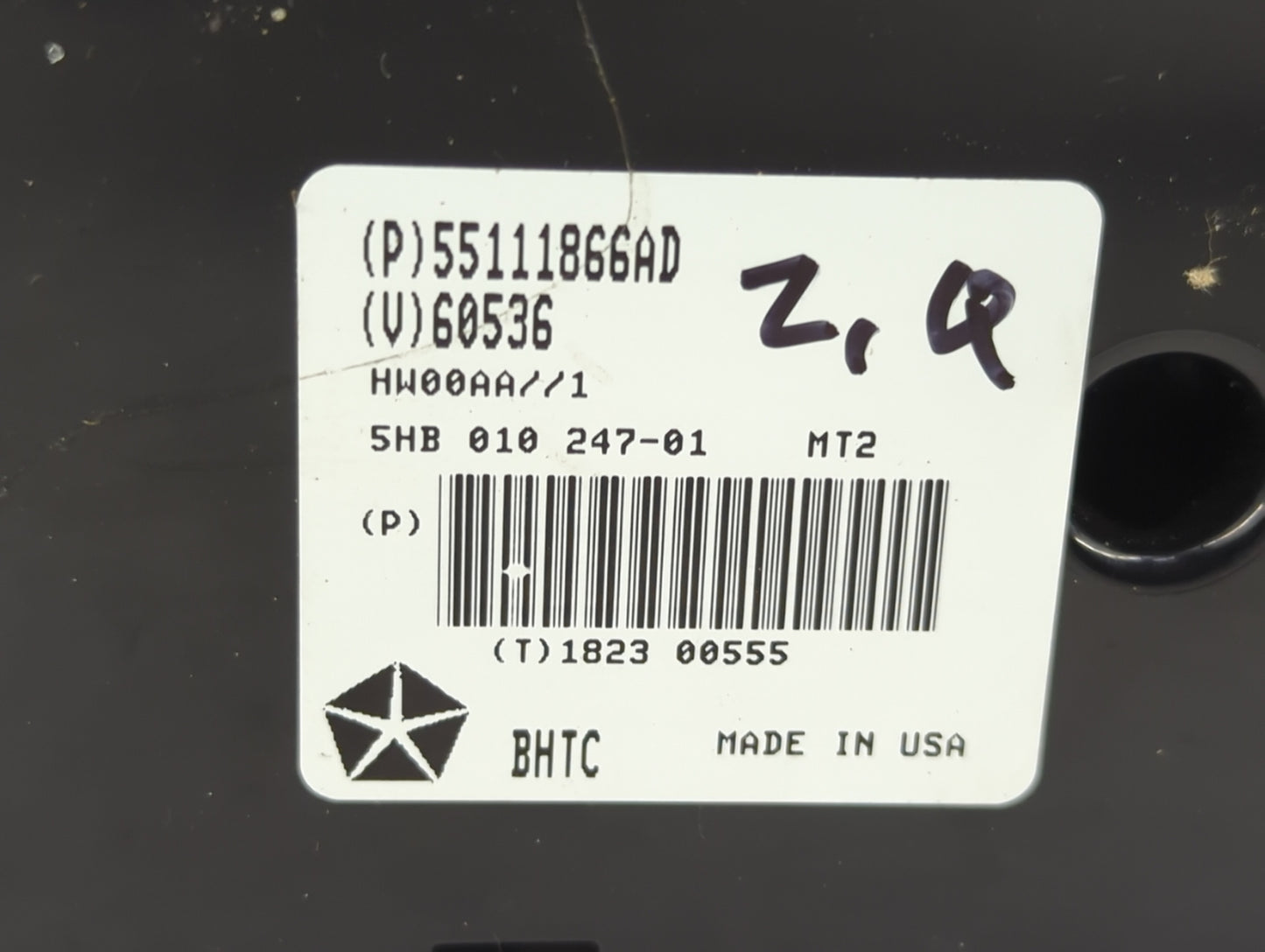 2011-2013 Dodge Durango Climate Control Module Temperature AC/Heater Replacement P/N:55111866AD 5HB01024701 Fits OEM Used Au