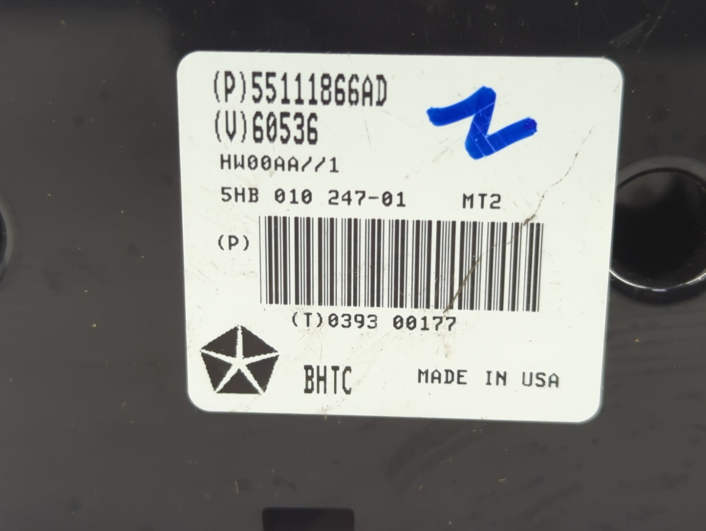 2011-2013 Dodge Durango Climate Control Module Temperature AC/Heater Replacement P/N:55111866AD 5HB010247-01 Fits OEM Used A