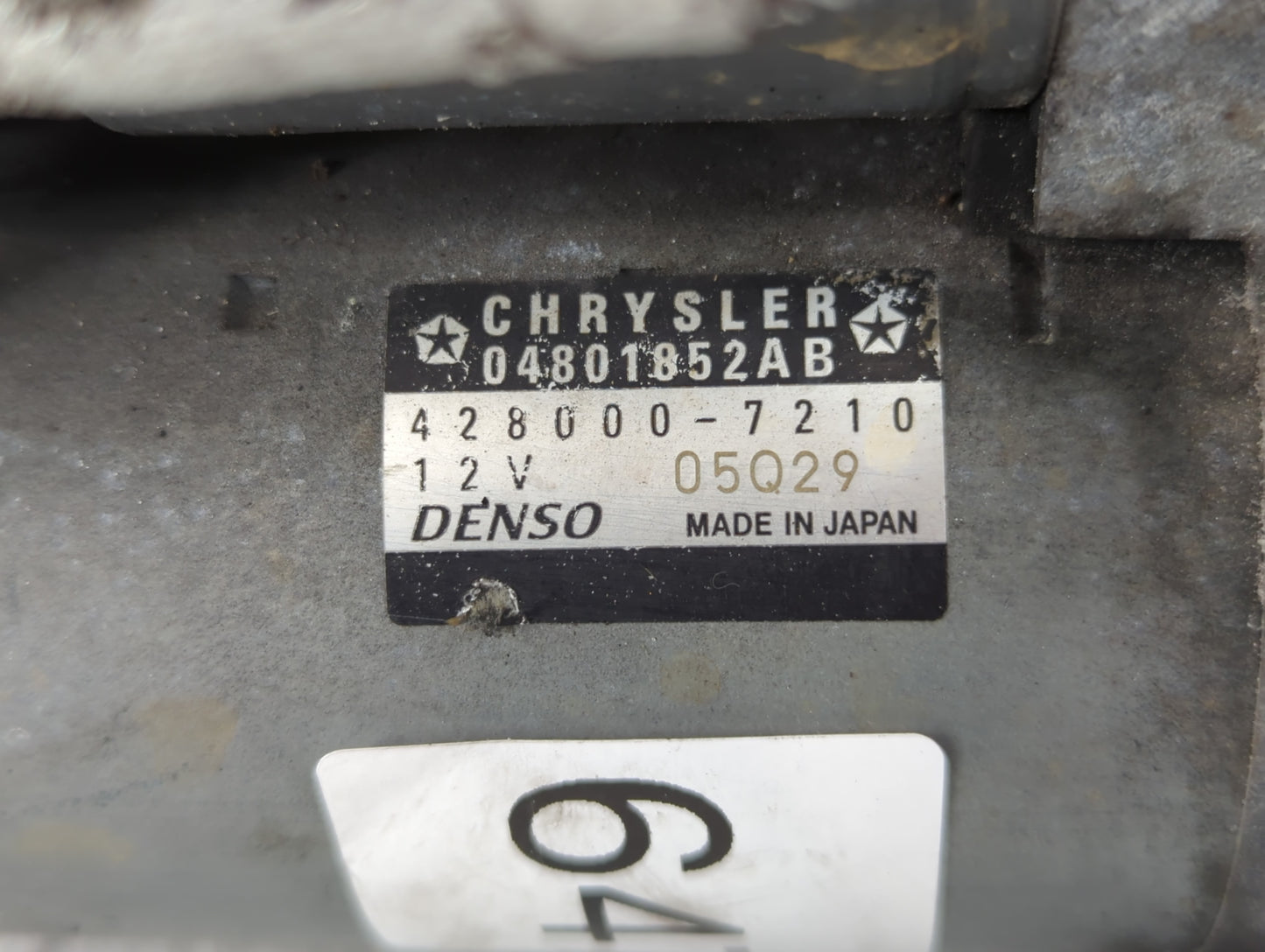 2011-2015 Dodge Durango Car Starter Motor Solenoid OEM P/N:04801852AB 428000-7210 Fits Fits 2011 2012 2013 2014 2015 2016 OE