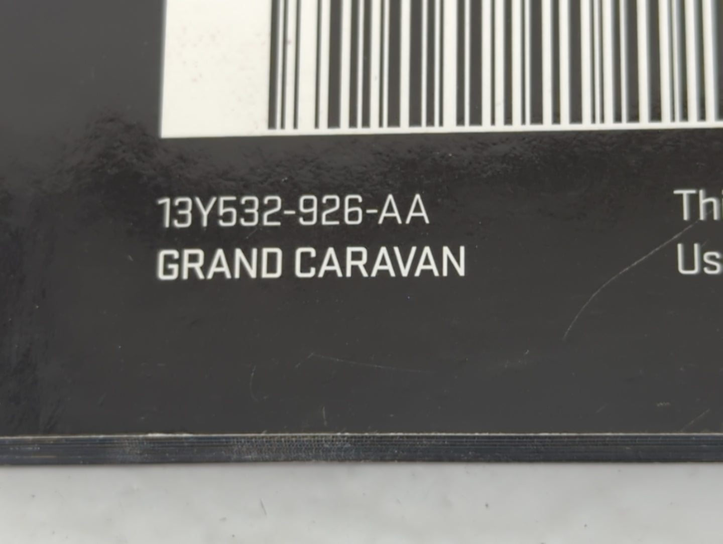 2013 Dodge Grand Caravan Owners Manual Book Guide P/N:13Y532-926-AA OEM Used Auto Parts - Oemusedautoparts1.com
