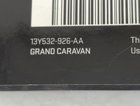 2013 Dodge Grand Caravan Owners Manual Book Guide P/N:13Y532-926-AA OEM Used Auto Parts - Oemusedautoparts1.com