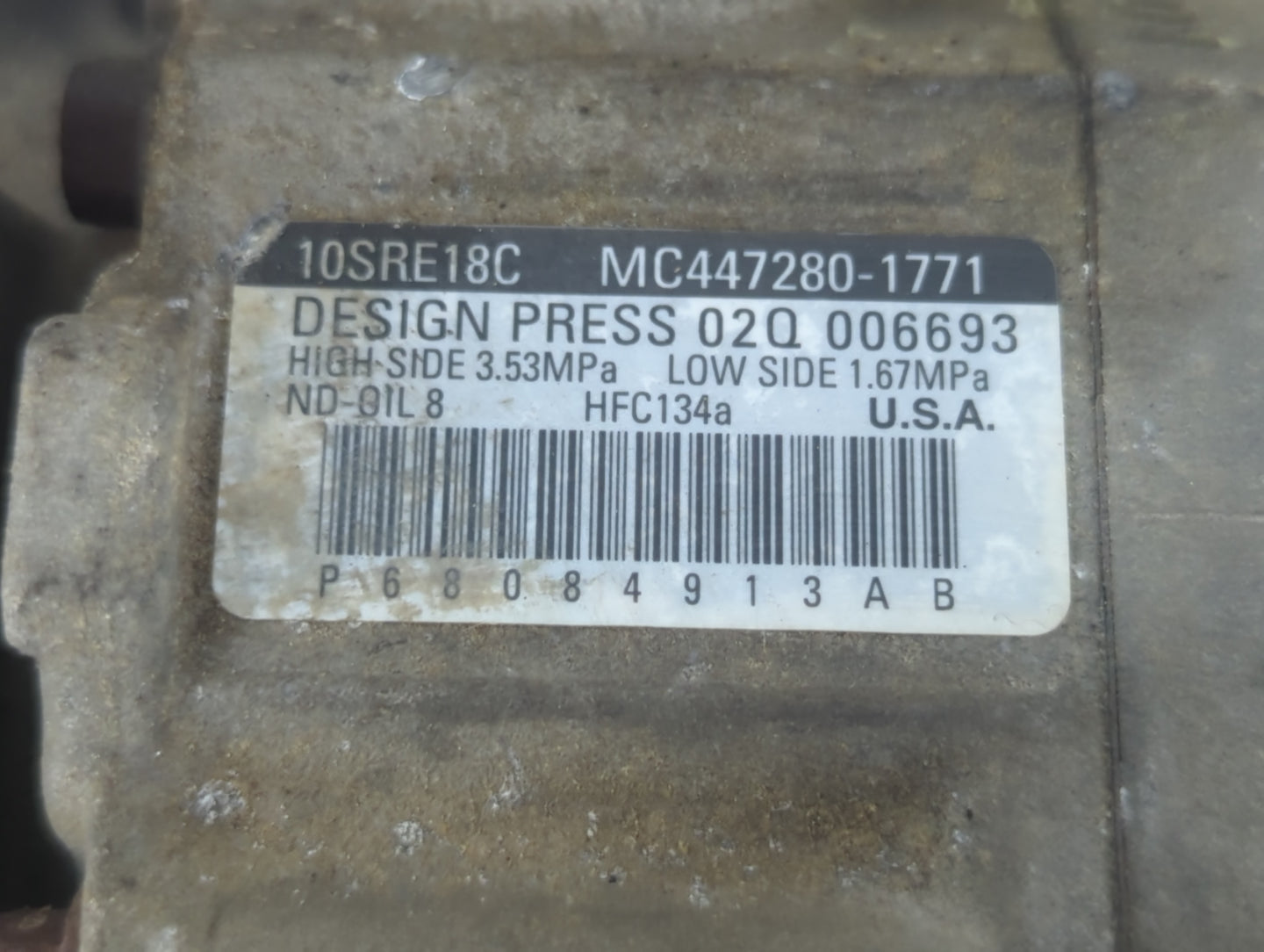 2011-2019 Dodge Journey Air Conditioning A/c Ac Compressor Oem - Oemusedautoparts1.com