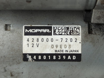 2009-2020 Dodge Journey Car Starter Motor Solenoid OEM P/N:428000-7202 04801839AD Fits OEM Used Auto Parts