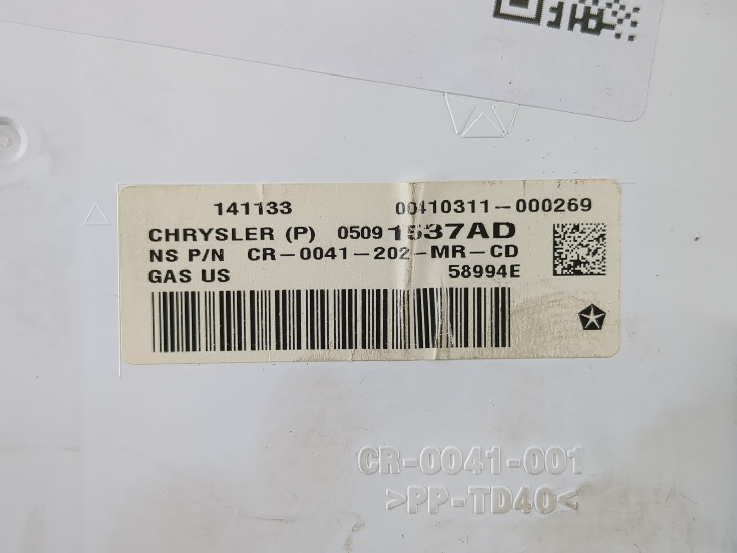 2013 Dodge Journey Instrument Cluster Speedometer Gauges P/N:05091537AD Fits OEM Used Auto Parts - Oemusedautoparts1.com