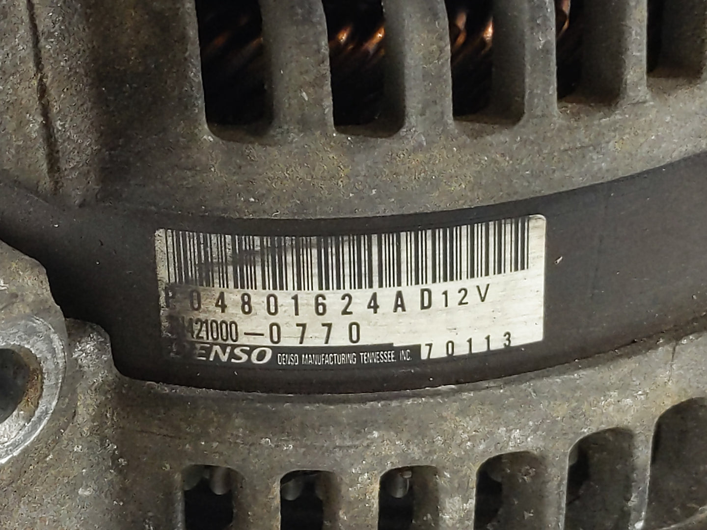 2011-2019 Dodge Journey Alternator Replacement Generator Charging Assembly Engine OEM P/N:P04801624AD 4201624AE Fits OEM Use