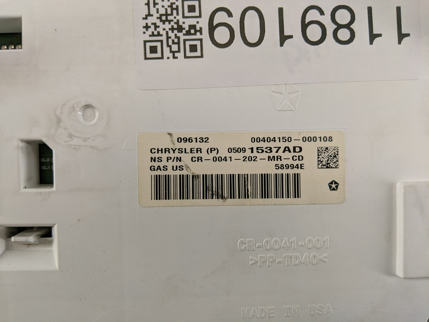 2013 Dodge Journey Instrument Cluster Speedometer Gauges P/N:05091537AD Fits OEM Used Auto Parts - Oemusedautoparts1.com