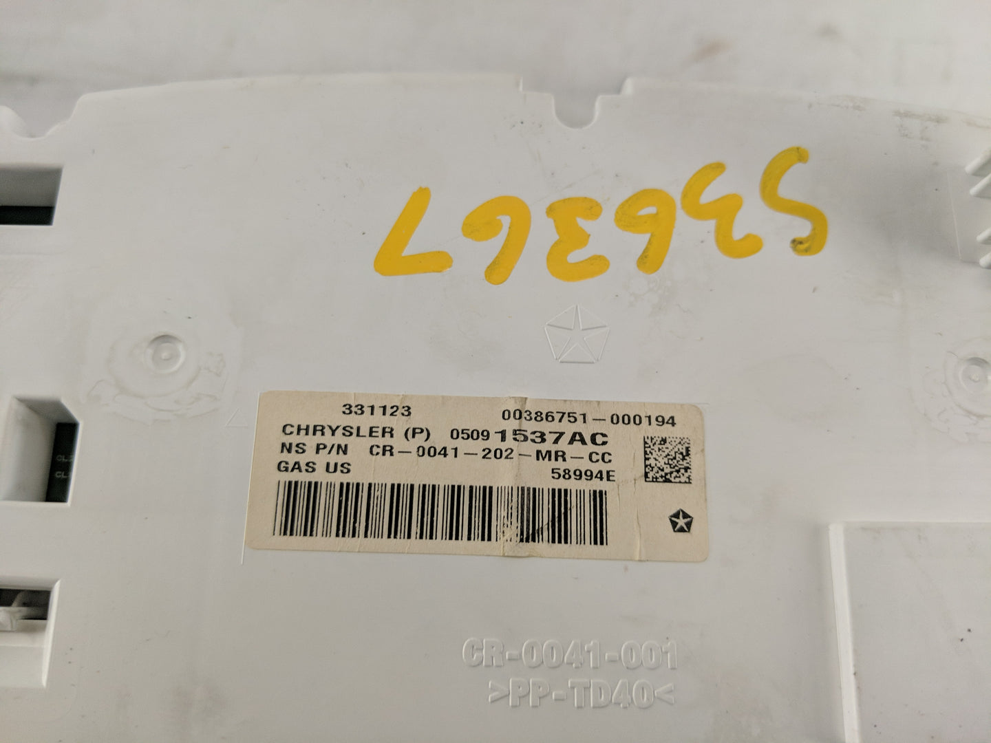 2013 Dodge Journey Instrument Cluster Speedometer Gauges P/N:05091537AC Fits OEM Used Auto Parts - Oemusedautoparts1.com