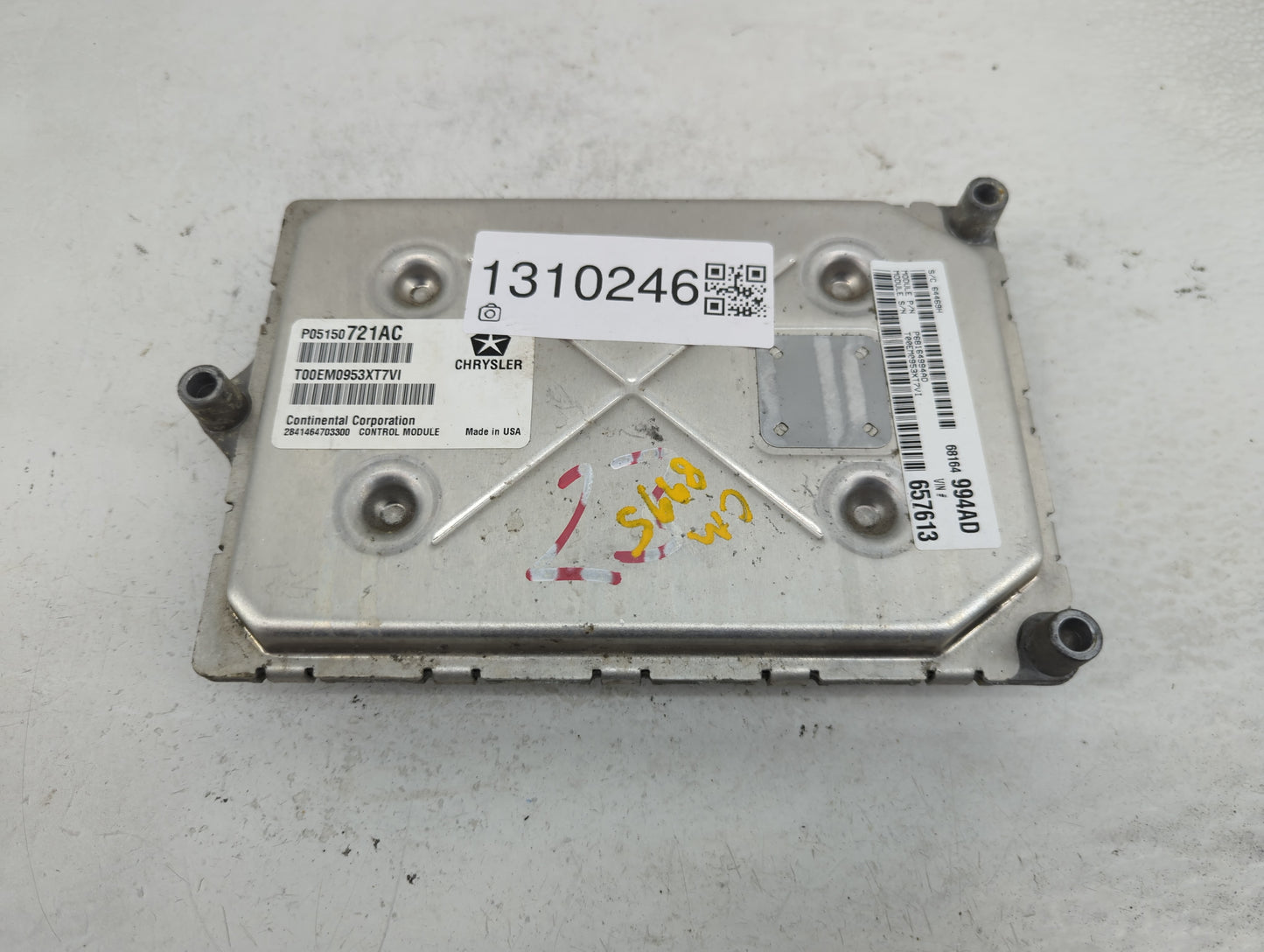 2013 Dodge Journey PCM Engine Control Computer ECU ECM PCU OEM P/N:P05150721AC Fits OEM Used Auto Parts - Oemusedautoparts1.