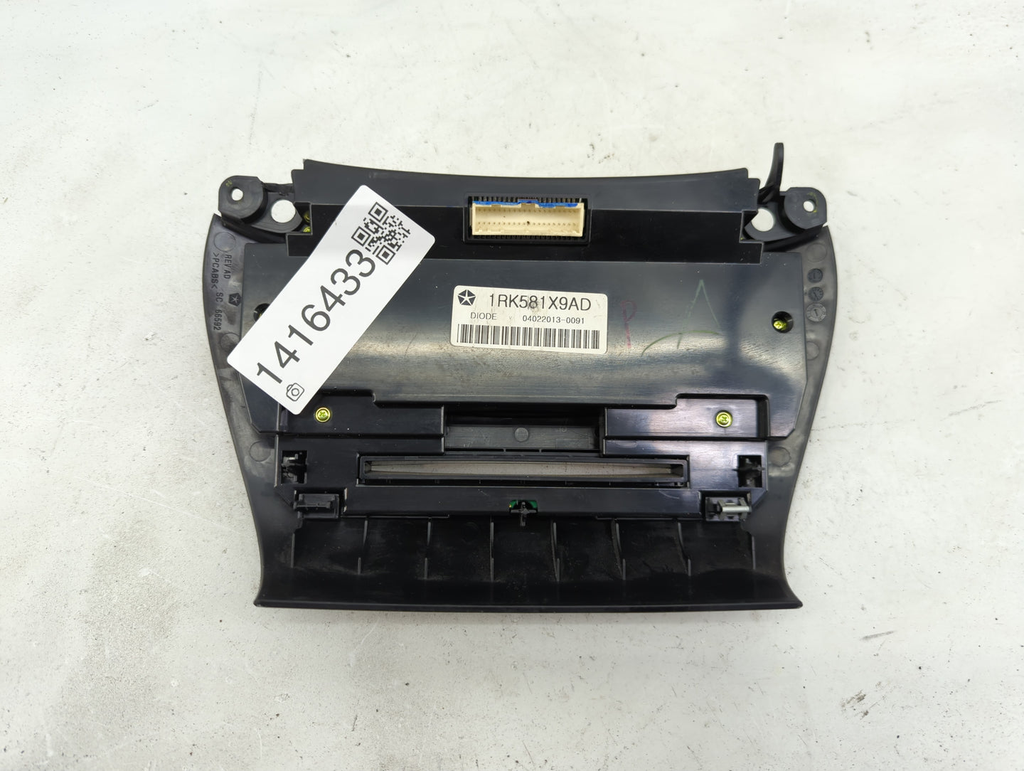 2011-2017 Dodge Journey Climate Control Module Temperature AC/Heater Replacement P/N:1RK581X9AD Fits OEM Used Auto Parts - O