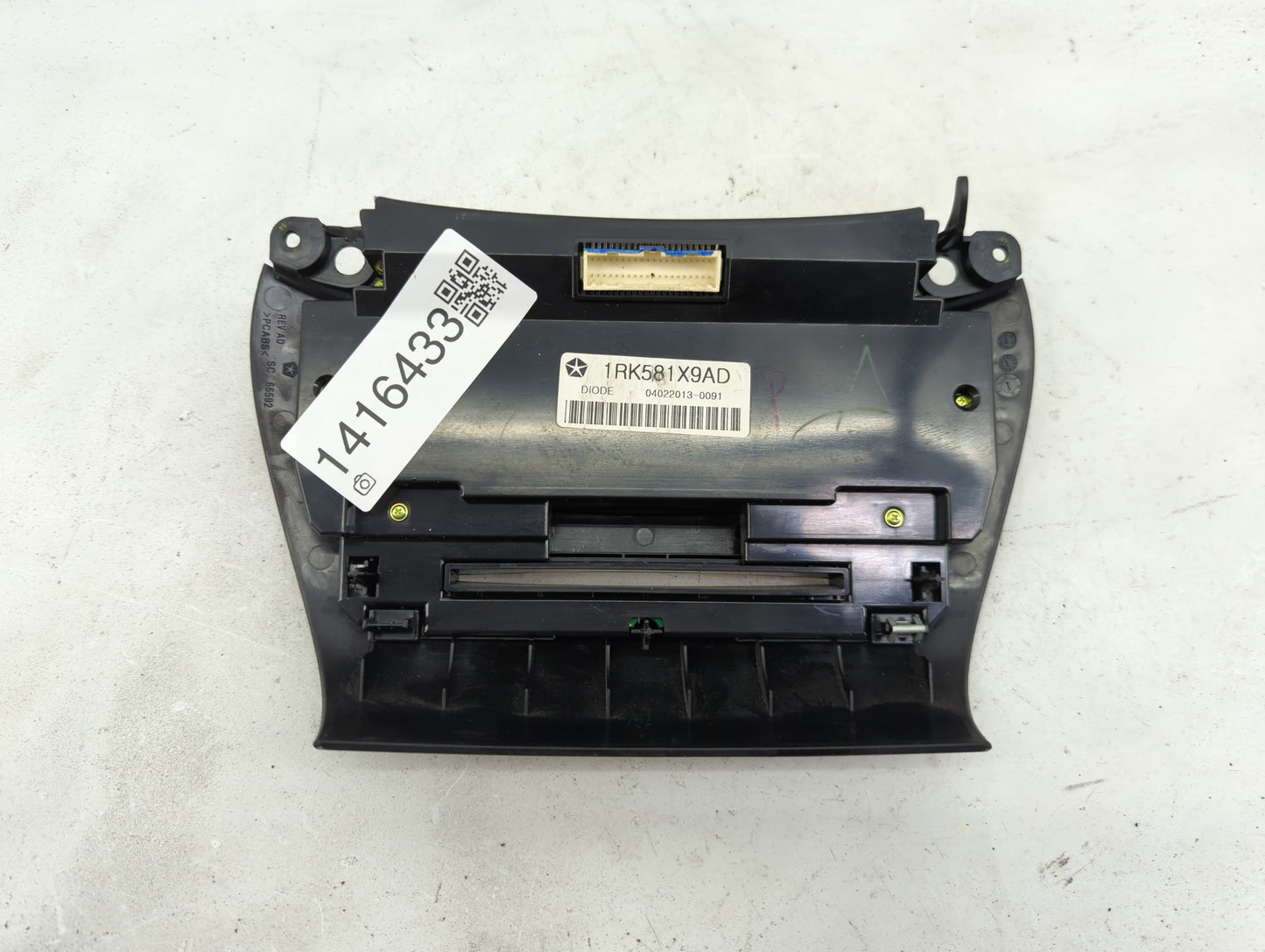 2011-2017 Dodge Journey Climate Control Module Temperature AC/Heater Replacement P/N:1RK581X9AD Fits OEM Used Auto Parts - O