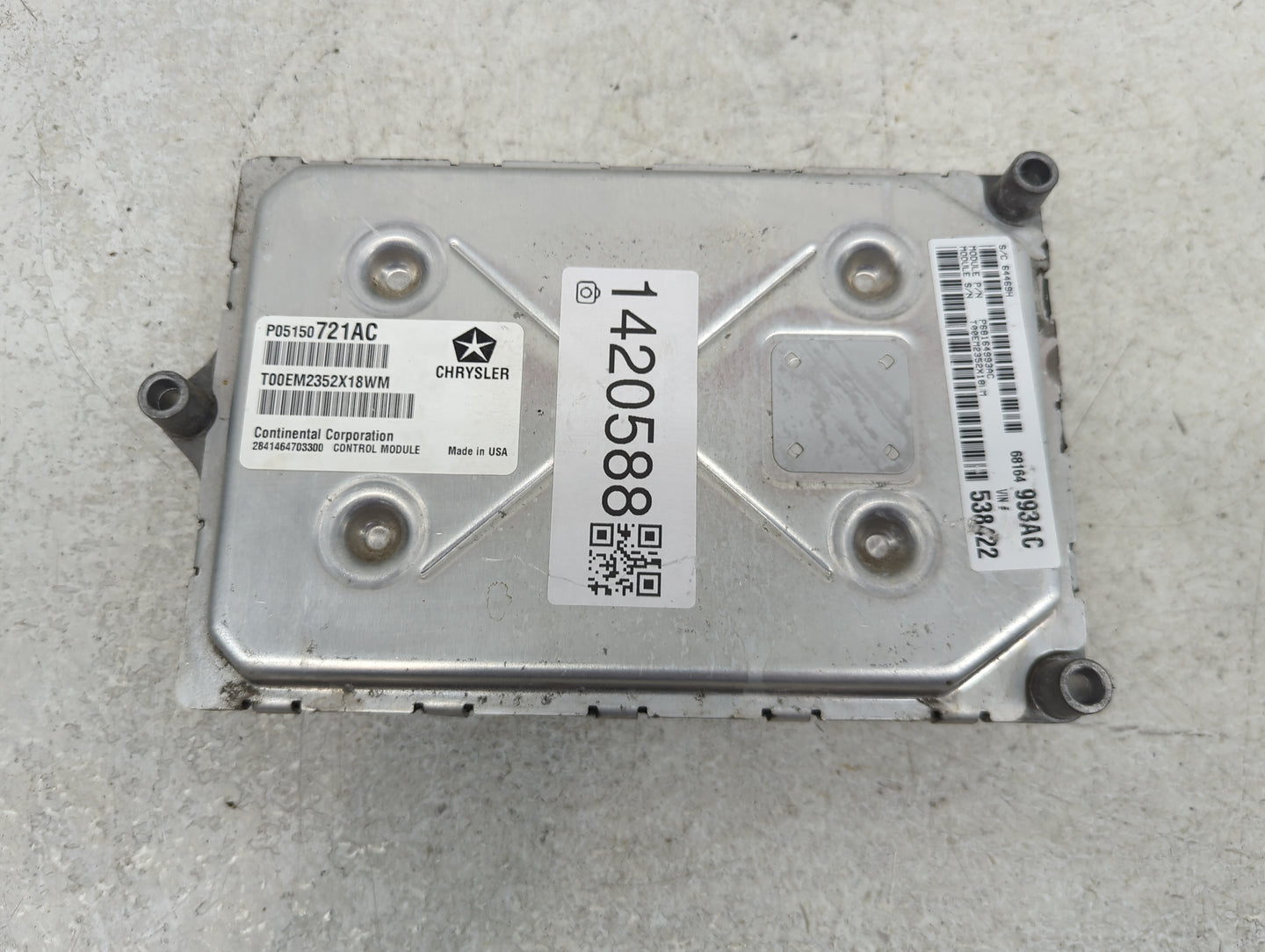 2013 Dodge Journey PCM Engine Control Computer ECU ECM PCU OEM P/N:P05150721AC P68164993AC Fits OEM Used Auto Parts - Oemuse