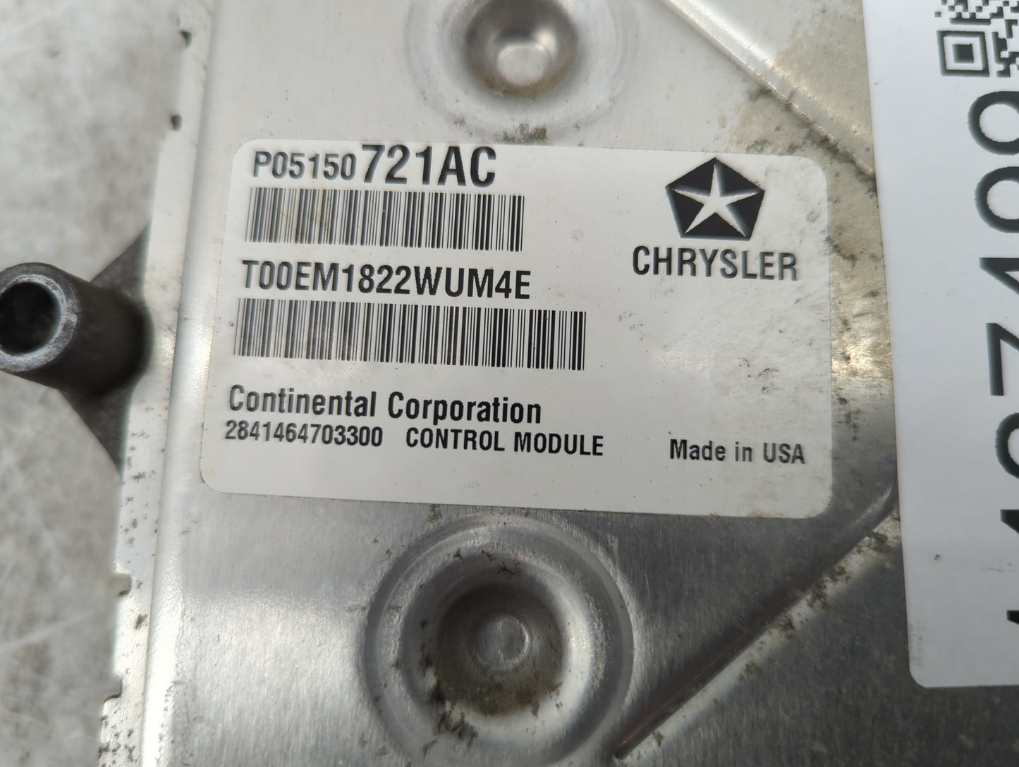 2013 Dodge Journey PCM Engine Control Computer ECU ECM PCU OEM P/N:P05150721AC T00EM1822WUM4E, P68164993AC Fits OEM Used Aut