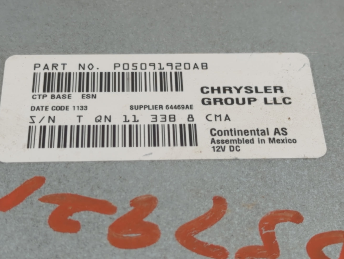 2018-2020 Dodge Journey Radio AM FM Cd Player Receiver Replacement P/N:P05091920AB Fits Fits 2018 2019 2020 OEM Used Auto Pa