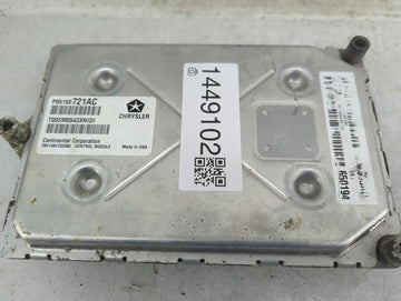 2013 Dodge Journey PCM Engine Control Computer ECU ECM PCU OEM P/N:P05150721AC T00EM0543XNIDI, 2841464703300 Fits OEM Used A
