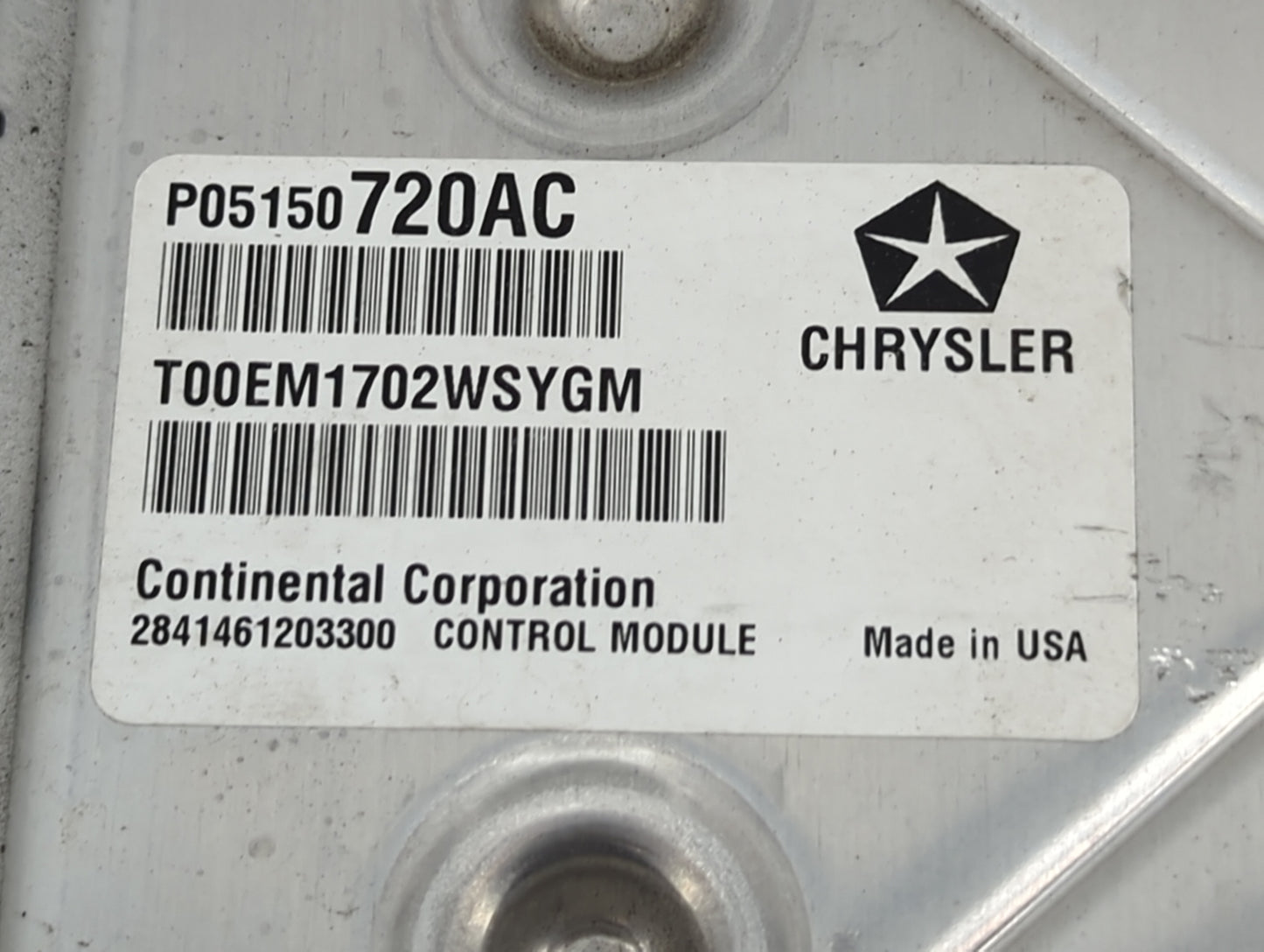 2013 Dodge Journey PCM Engine Control Computer ECU ECM PCU OEM P/N:P05150720AC T00EM1702WSYGM Fits OEM Used Auto Parts - Oem