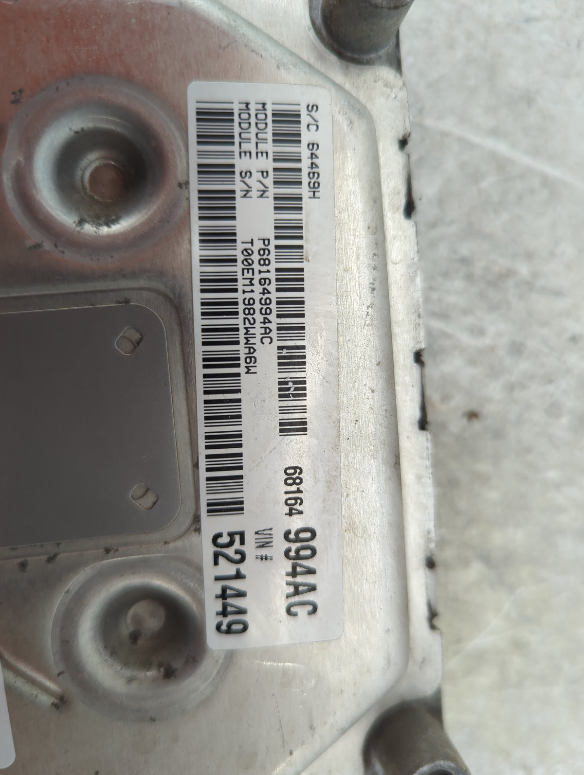 2013 Dodge Journey PCM Engine Control Computer ECU ECM PCU OEM P/N:P68164994AC T00EM1982WWA6W, P05150721AC Fits OEM Used Aut