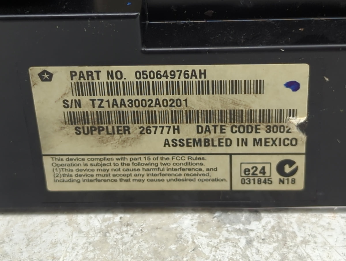 2013 Dodge Journey Information Radio Display Screen 1504820 - Oemusedautoparts1.com