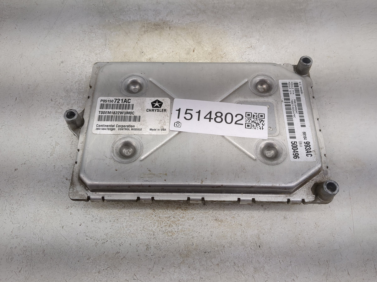 2013 Dodge Journey PCM Engine Control Computer ECU ECM PCU OEM P/N:P05150721AC P68164993AC OEM Used Auto Parts - Oemusedauto