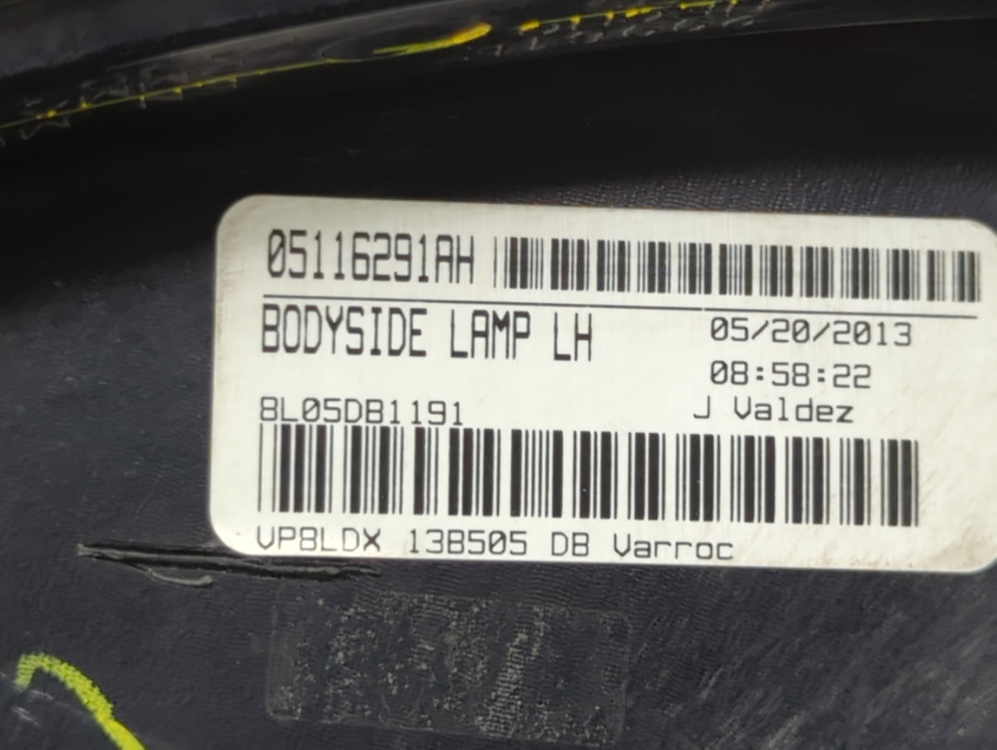 2013 Dodge Journey Tail Light Assembly Driver Left OEM P/N:05116291AH 05116291AG Fits OEM Used Auto Parts - Oemusedautoparts