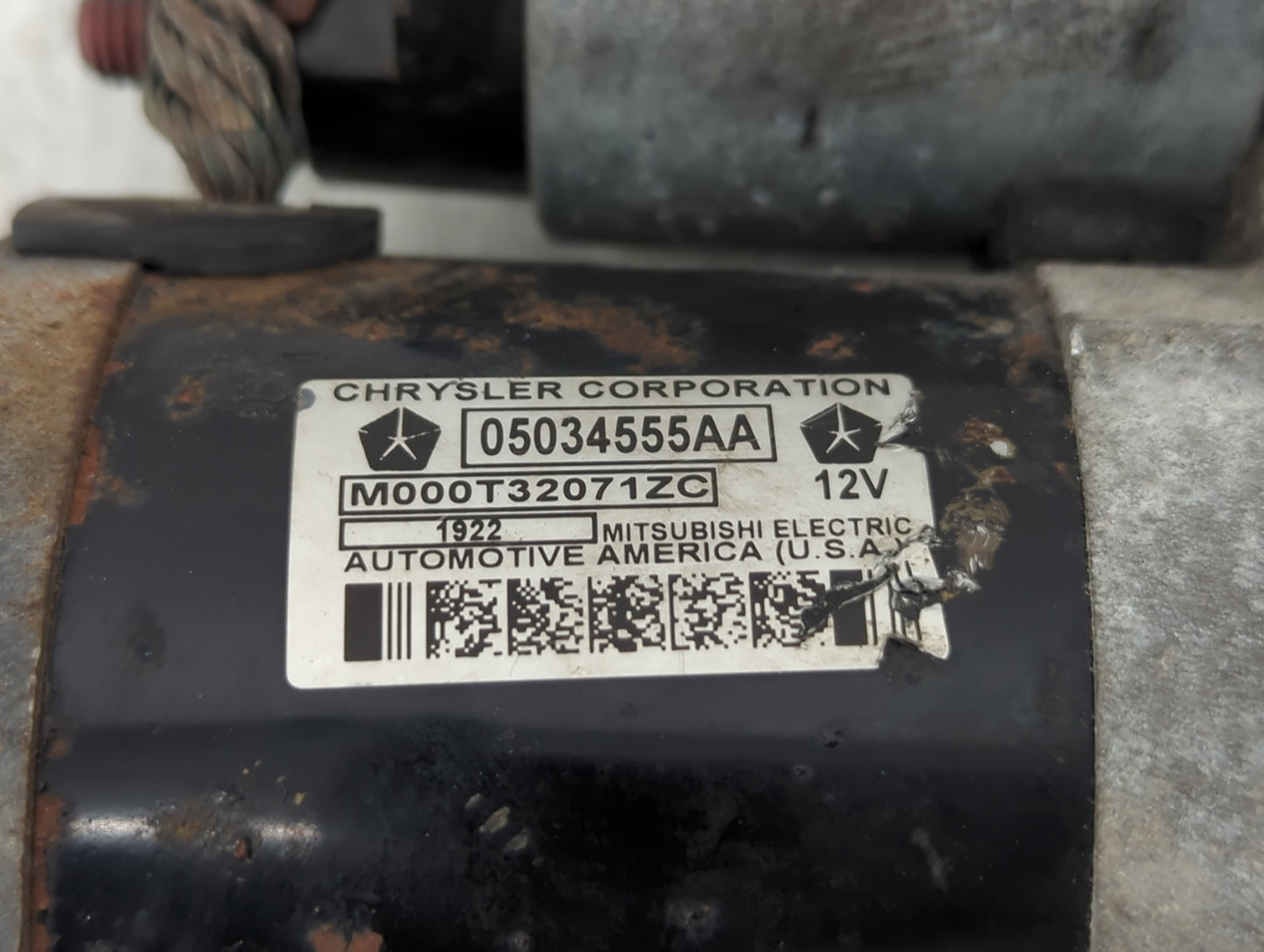 2009-2020 Dodge Journey Car Starter Motor Solenoid OEM P/N:M000T32071ZC 05034555AA Fits OEM Used Auto Parts - Oemusedautopar