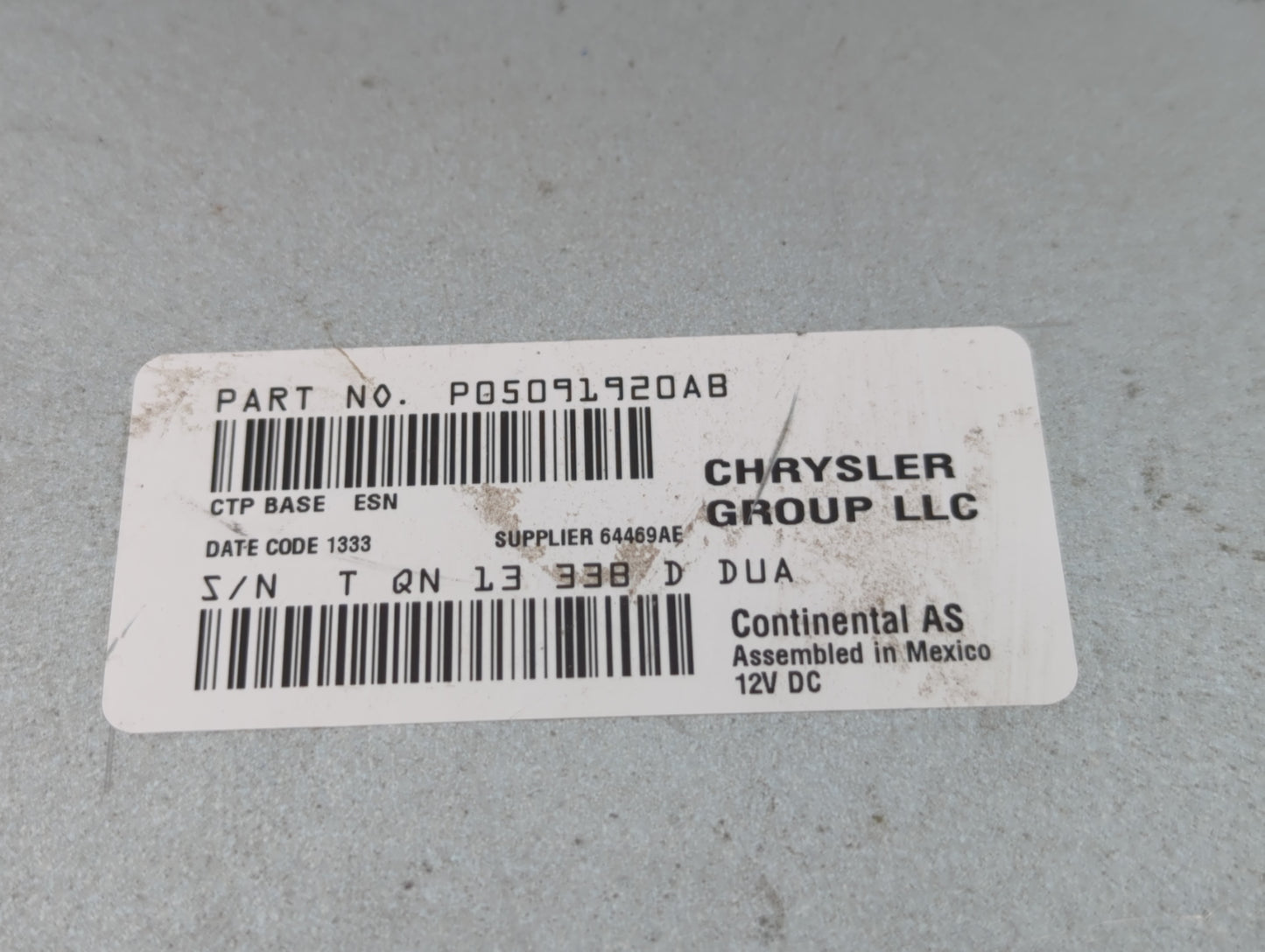 2013 Dodge Journey Radio AM FM Cd Player Receiver Replacement P/N:P05091920AB Fits OEM Used Auto Parts - Oemusedautoparts1.c