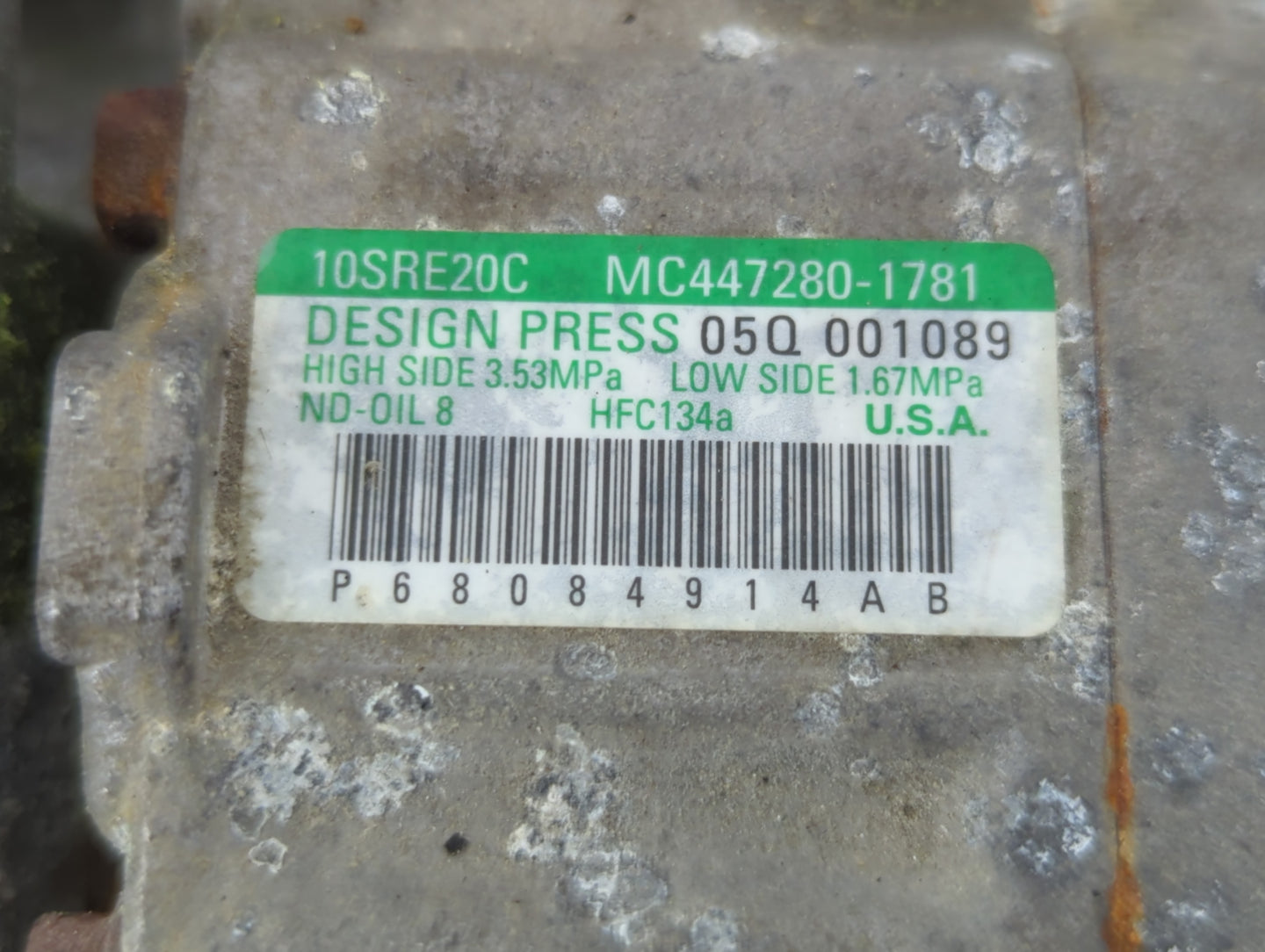 2011-2019 Dodge Journey Air Conditioning A/c Ac Compressor Oem - Oemusedautoparts1.com