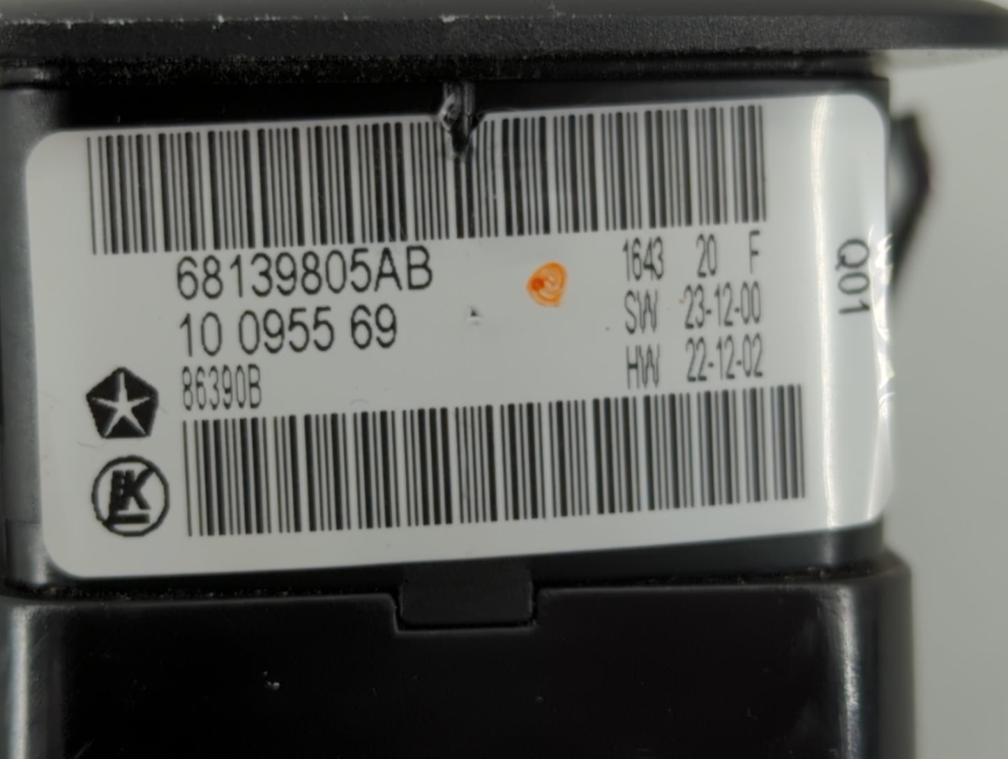 2011-2019 Dodge Journey Master Power Window Switch Replacement Driver Side Left P/N:68139805AB Fits OEM Used Auto Parts - Oe