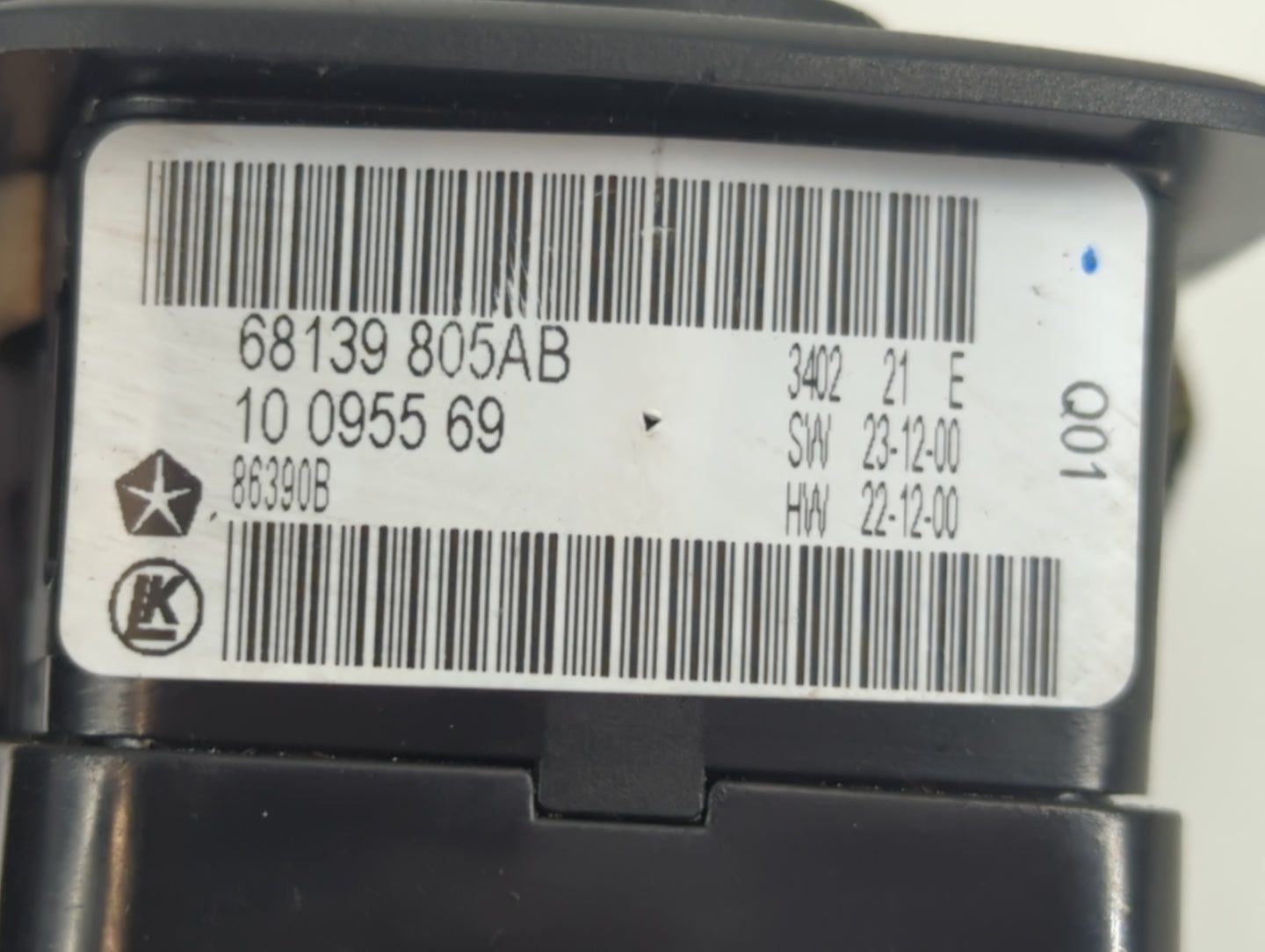 2011-2019 Dodge Journey Master Power Window Switch Replacement Driver Side Left P/N:68139 805AB Fits OEM Used Auto Parts - O